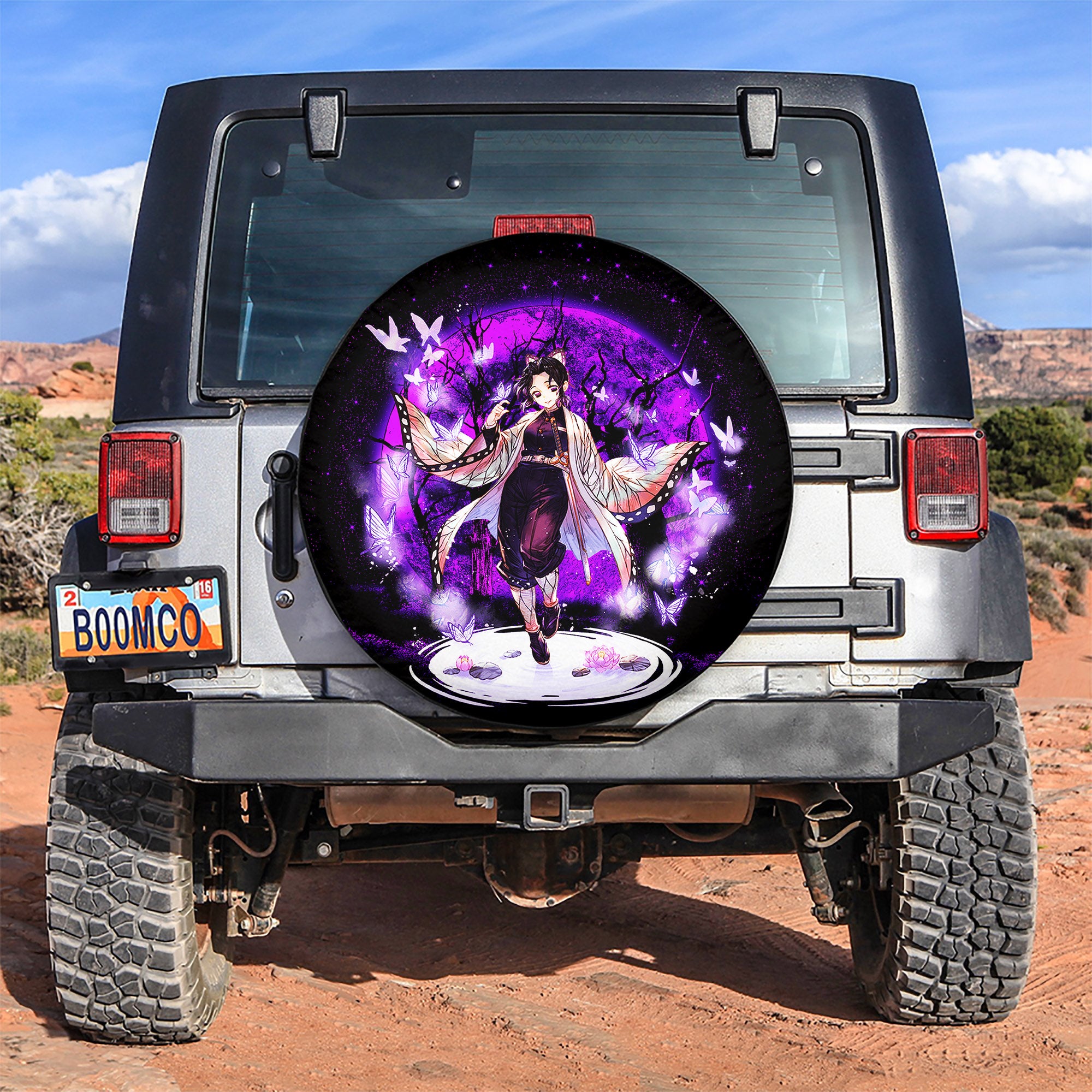 Shinobu Demon Slayer Moonlight Spare Tire Cover Gift For Campers Nearkii