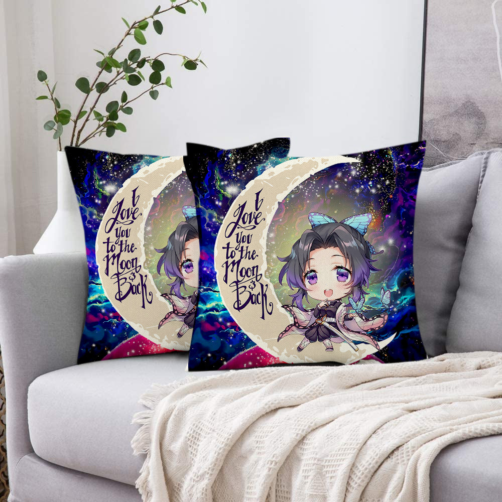 Shinobu Demon Slayer Love You To The Moon Galaxy Pillowcase Room Decor Nearkii