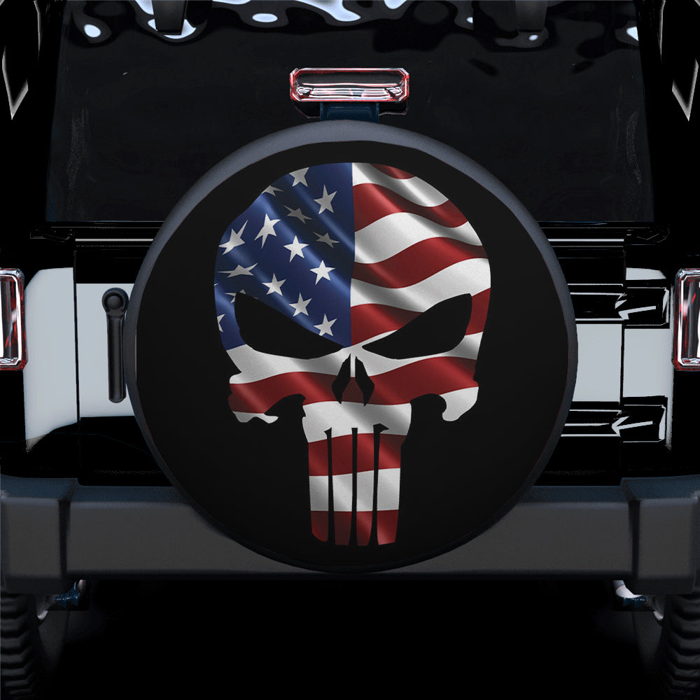 Skull America Jeep Car Spare Tire Cover Gift For Campers Nearkii