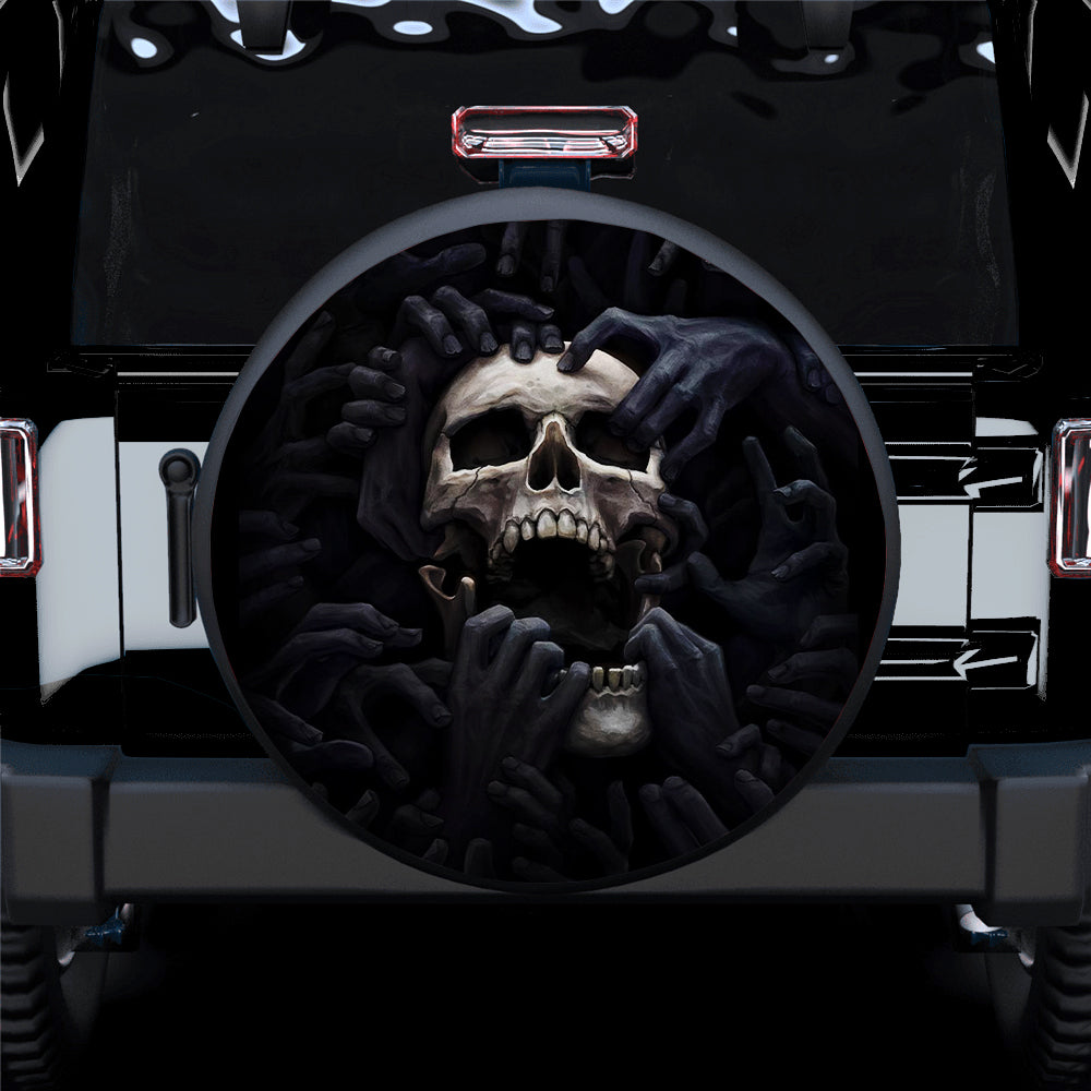 Skull Scarry Car Spare Tire Covers Gift For Campers Nearkii