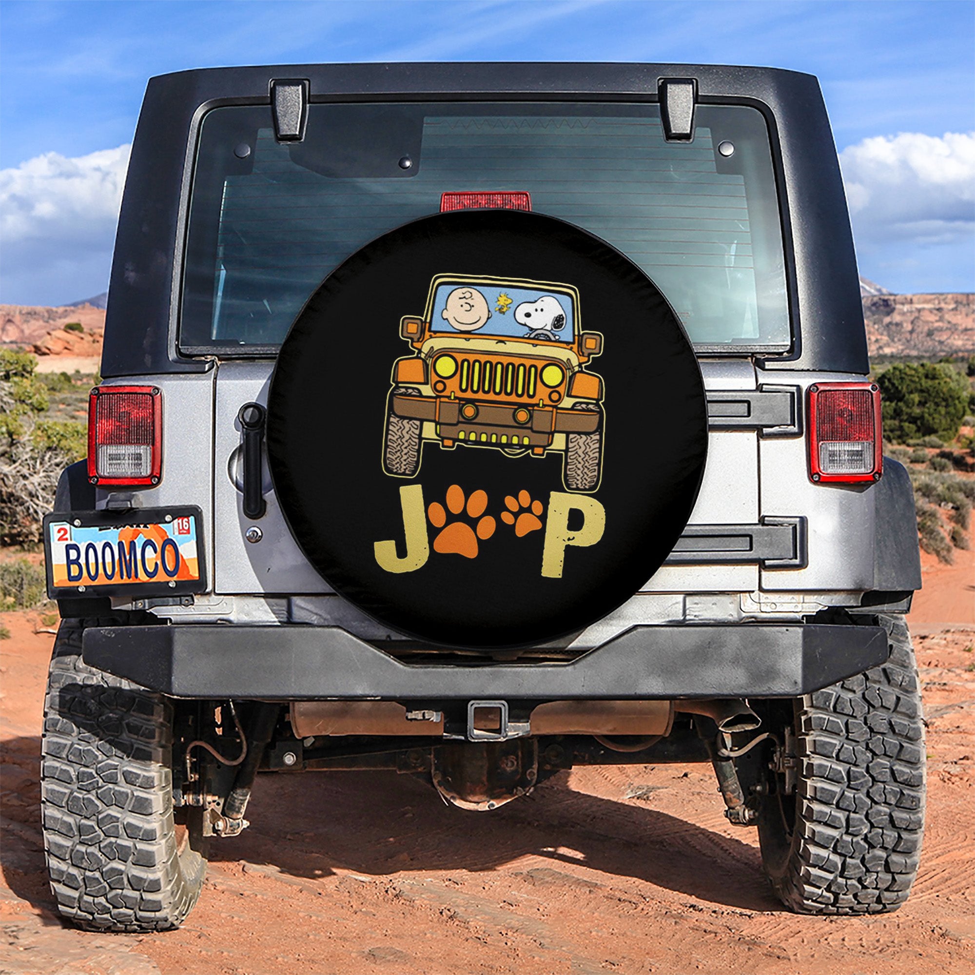 Snoopy Jeep Driving Car Spare Tire Covers Gift For Campers Nearkii
