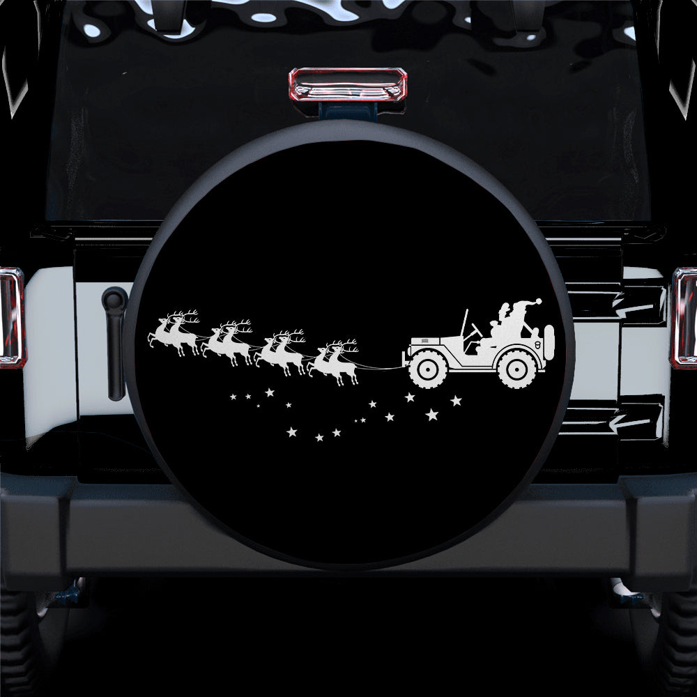 Santa Claus Ride Jeep Car Spare Tire Covers Gift For Campers Nearkii