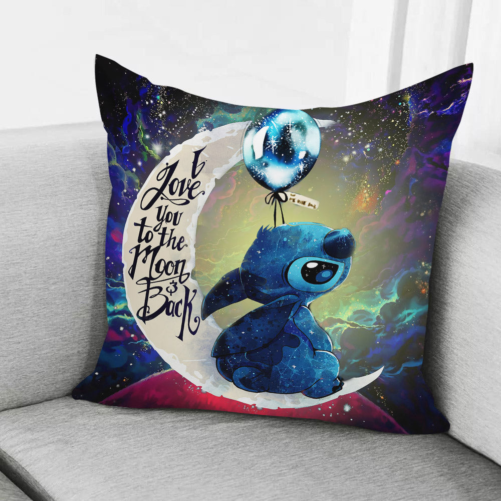Stitch Love You To The Moon Galaxy Pillowcase Room Decor Nearkii