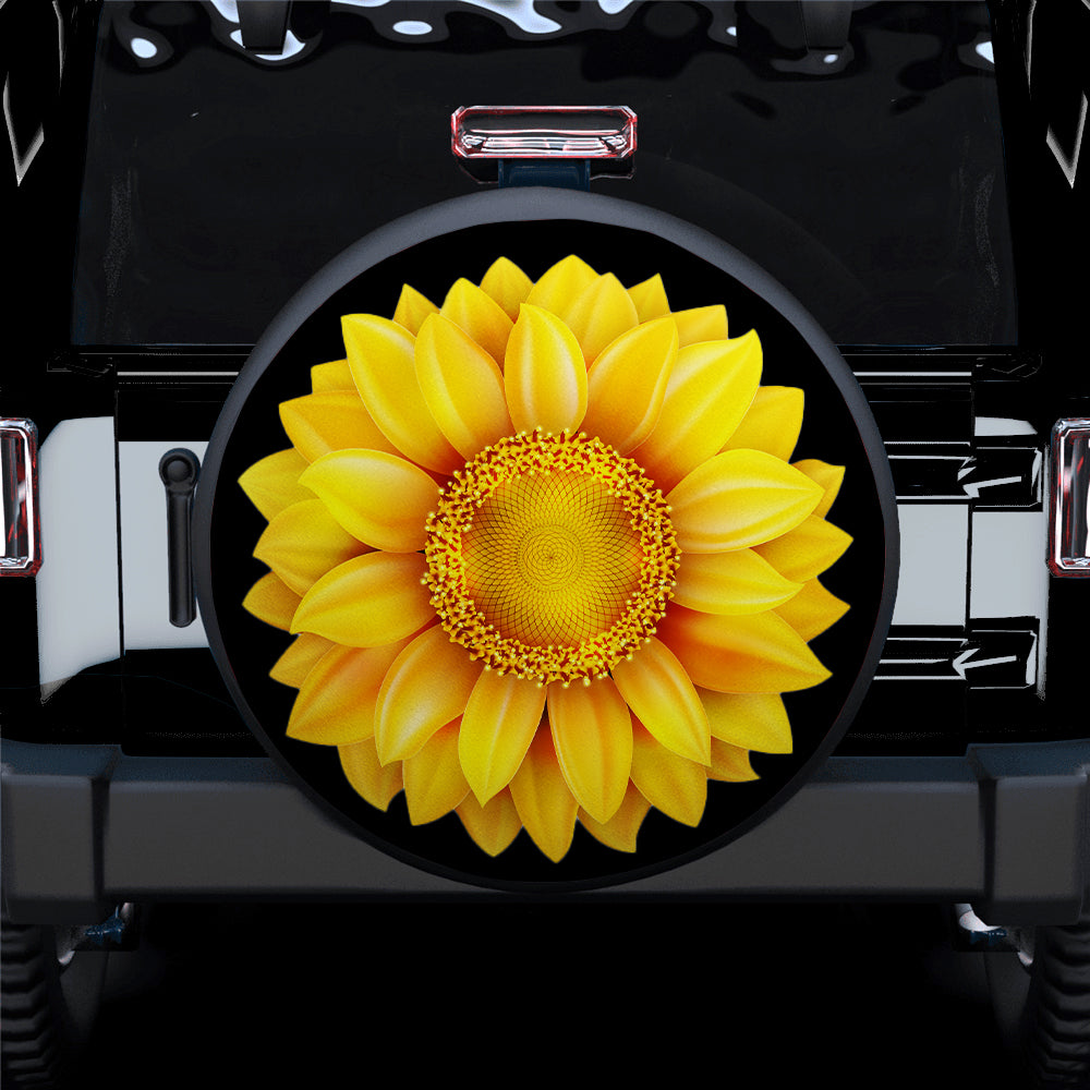 3D Sunflower Jeep Car Spare Tire Covers Gift For Campers Nearkii