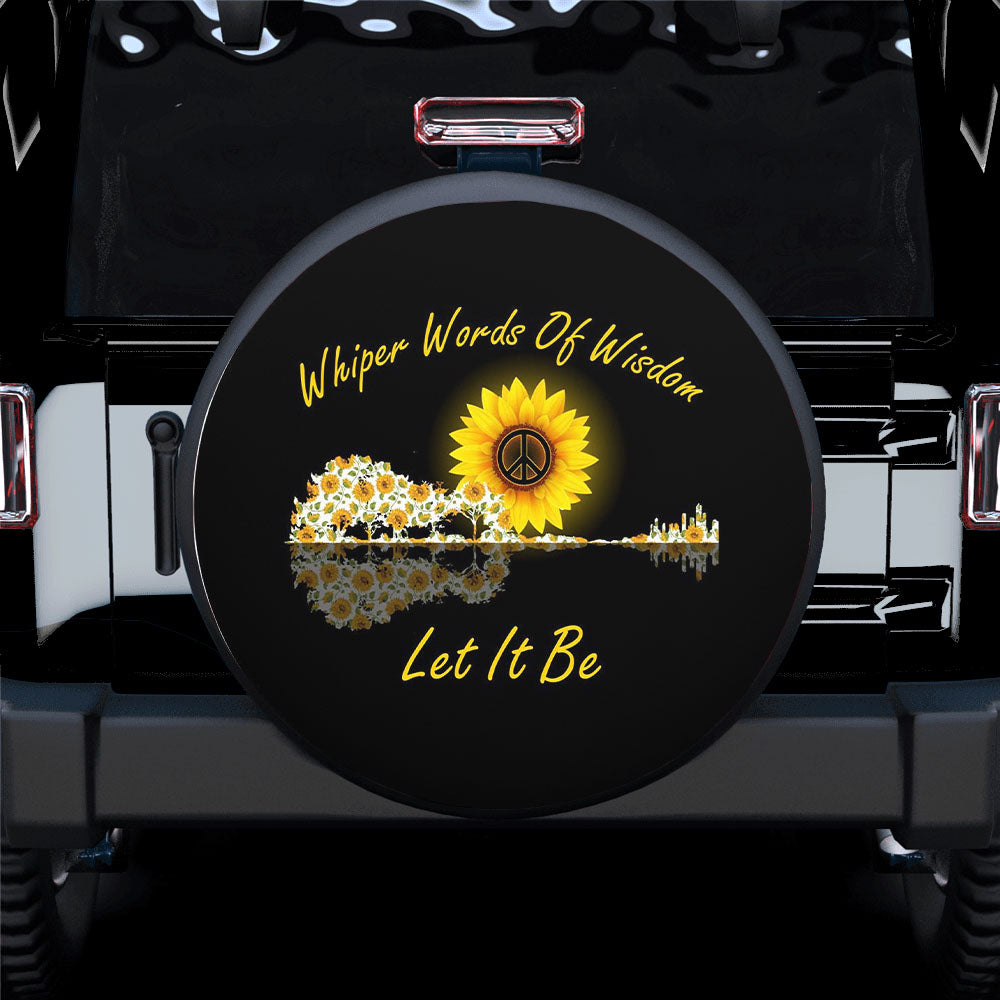 Sunflower Guitar Whiper Words of Wisdom Spare Tire Covers Gift For Campers Nearkii