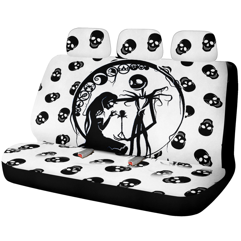 The Nightmare Before Christmas White Car Back Seat Covers Decor Protectors Nearkii