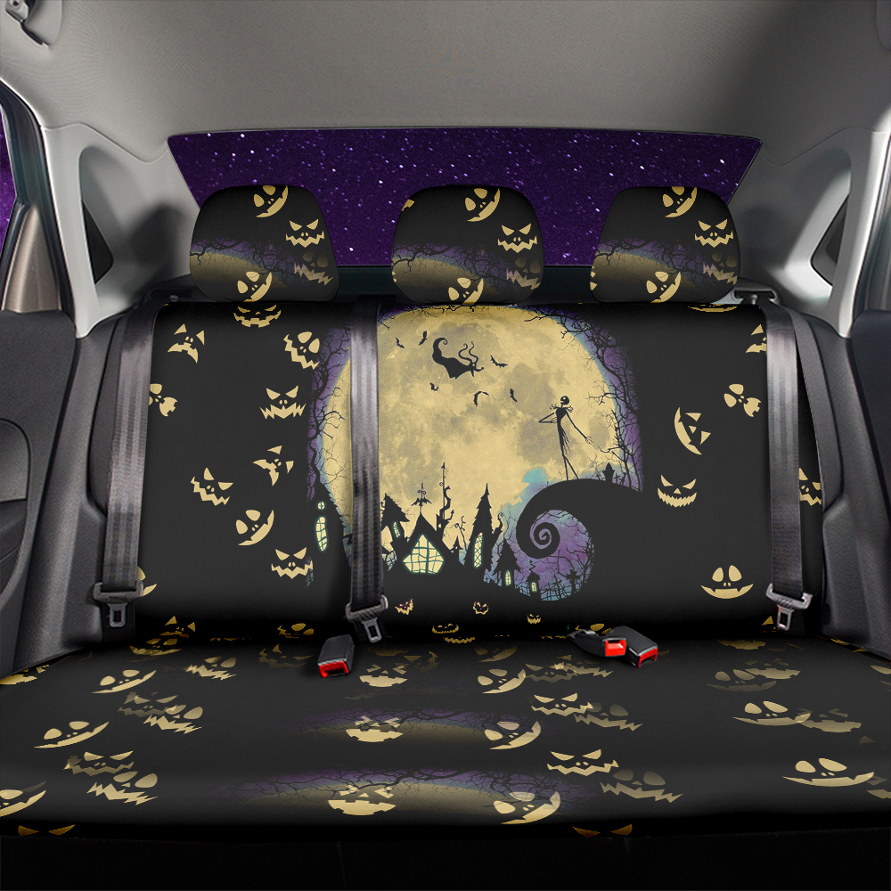 The Nightmare Before Christmas Horror Night Car Back Seat Covers Decor Protectors Nearkii