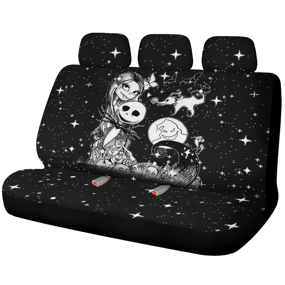 The Nightmare Before Christmas Black Car Back Seat Covers Decor Protectors Nearkii