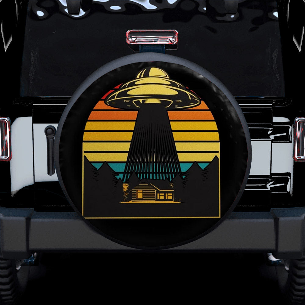 UFO Car Spare Tire Covers Gift For Campers Nearkii