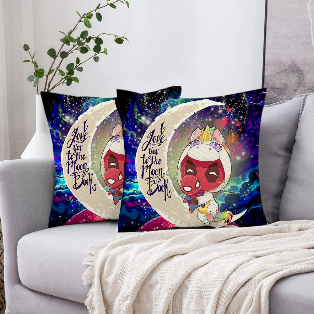 Unicorn Deadpool And Spiderman Avenger Love You To The Moon Galaxy Pillowcase Room Decor Nearkii