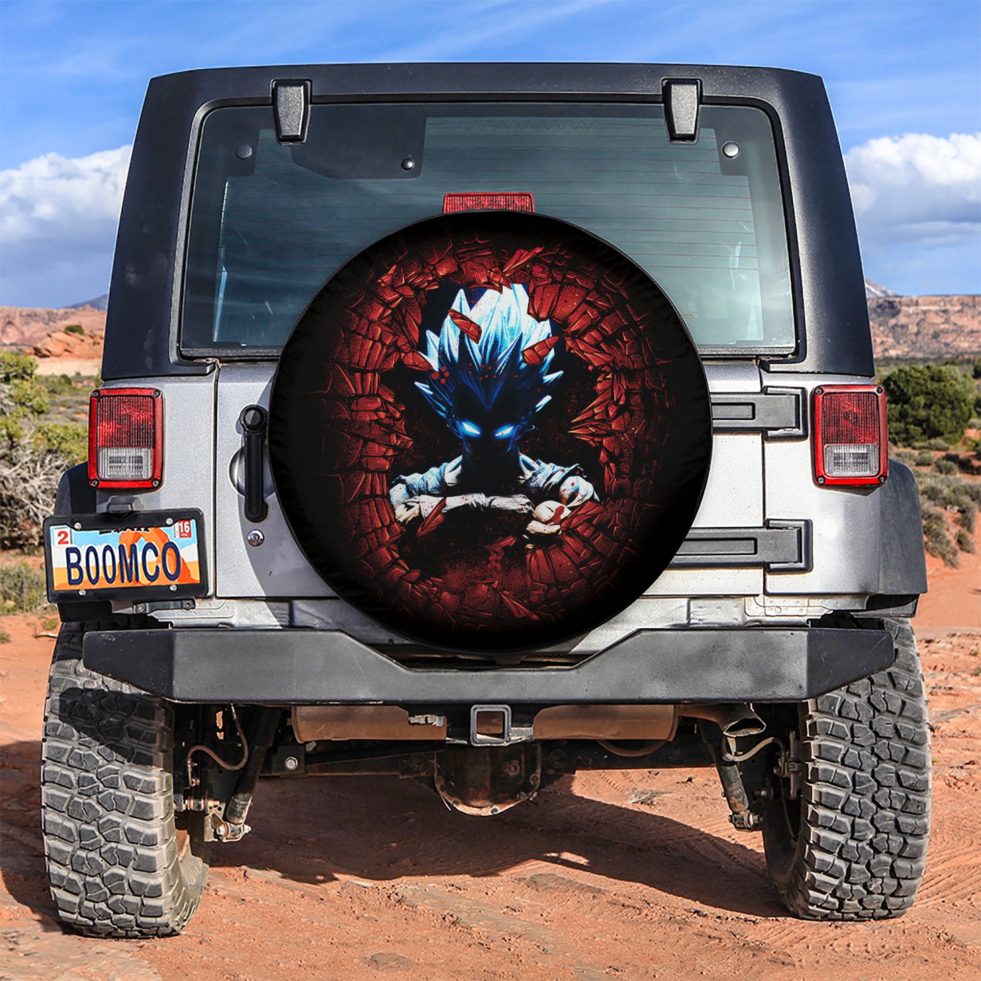 Vegeta Dragon Ball Break Wall Car Spare Tire Covers Gift For Campers Nearkii