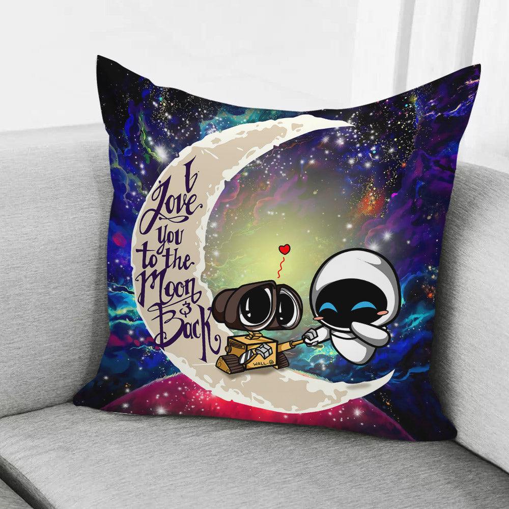 Wall - E Couple Love You To The Moon Galaxy Pillowcase Room Decor Nearkii