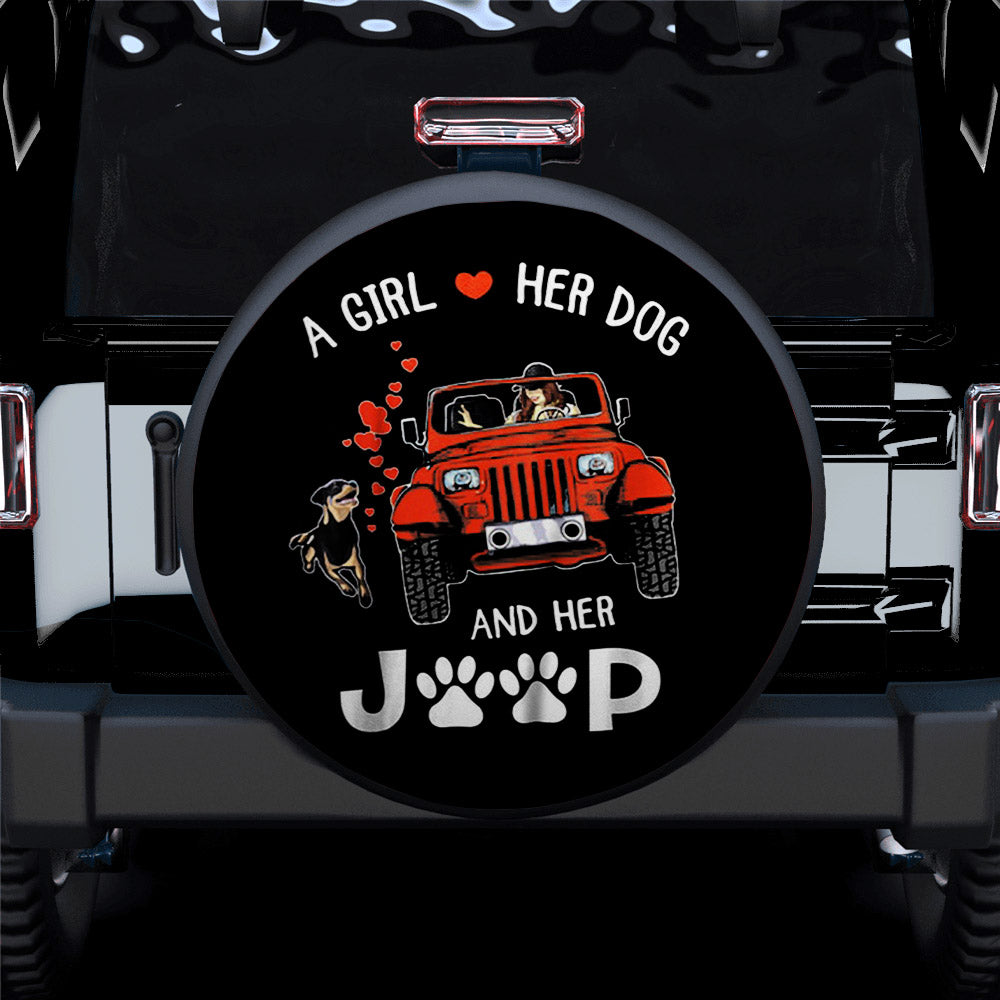 A Girl Love Her Dog And Her Jeep Car Spare Tire Covers Gift For Campers Nearkii