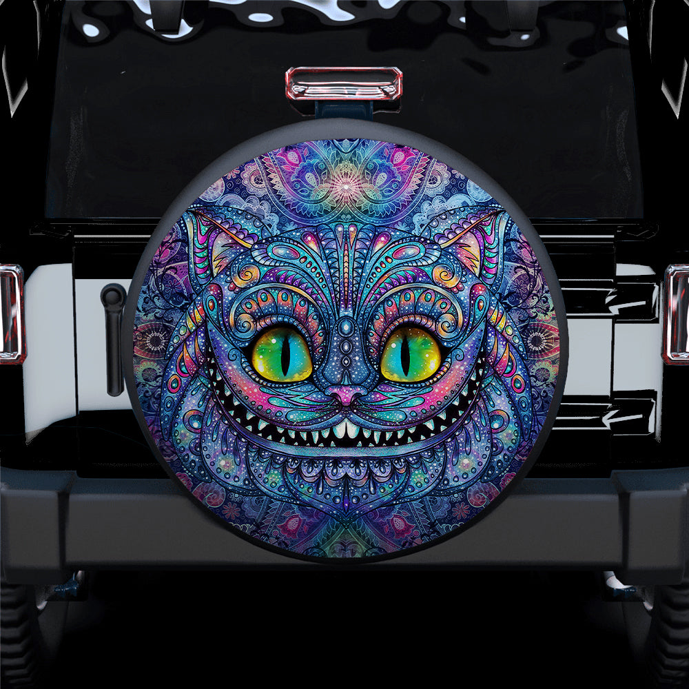 Alice In Wonderland Cheshire Cat Car Spare Tire Covers Gift For Campers Nearkii