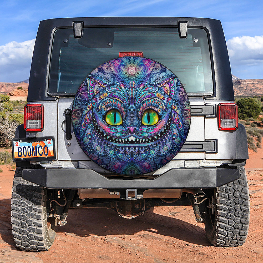 Alice In Wonderland Cheshire Cat Car Spare Tire Covers Gift For Campers Nearkii