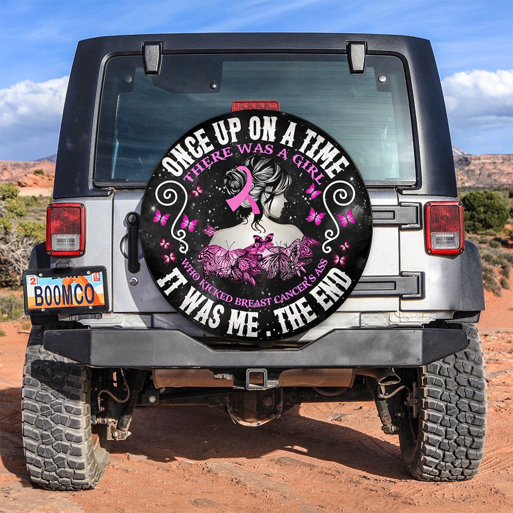 In October We Wear Pink One Up On A Time Jeep Car Spare Tire Cover Gift For Campers Nearkii