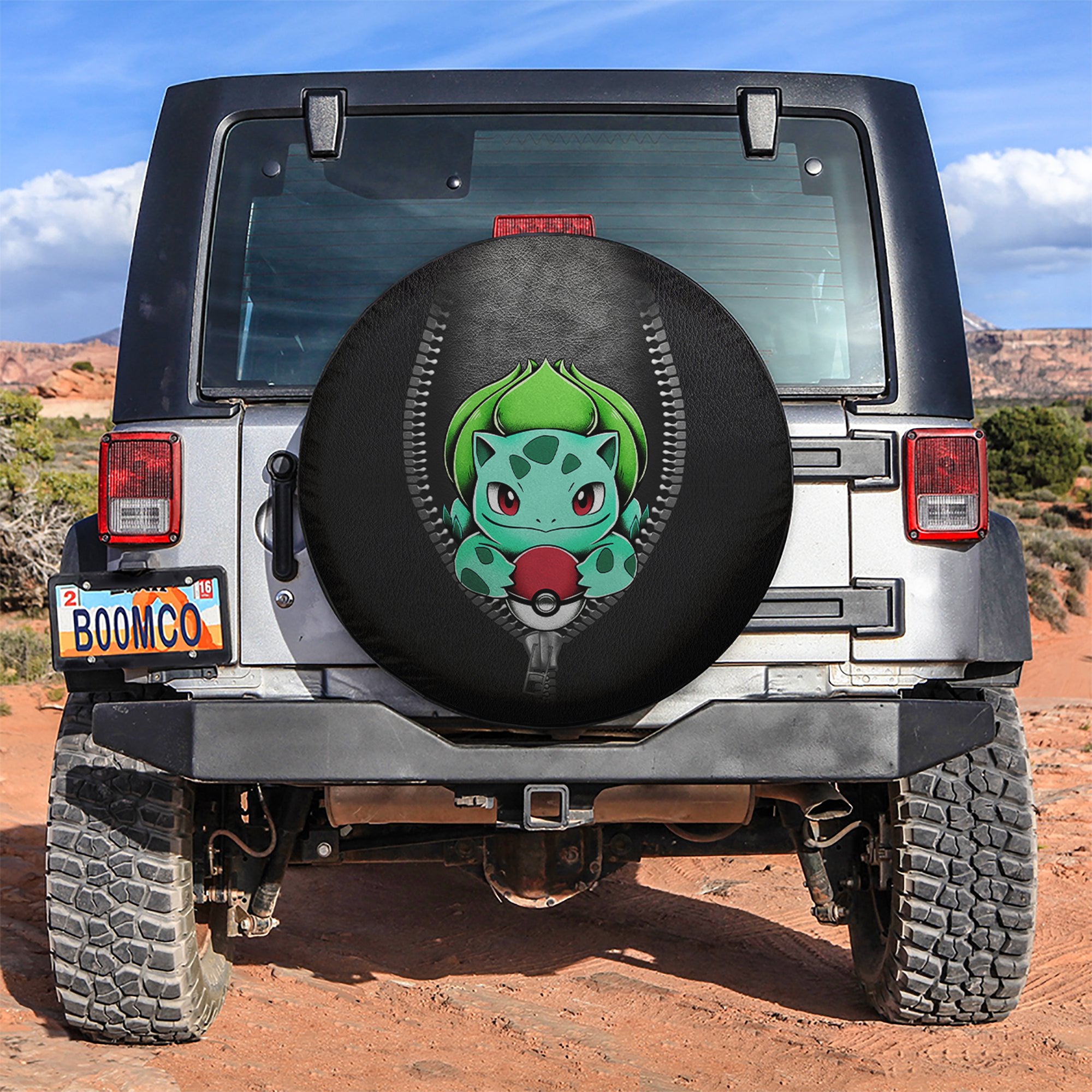Bulbasaur Pokemon Zipper Car Spare Tire Covers Gift For Campers Nearkii