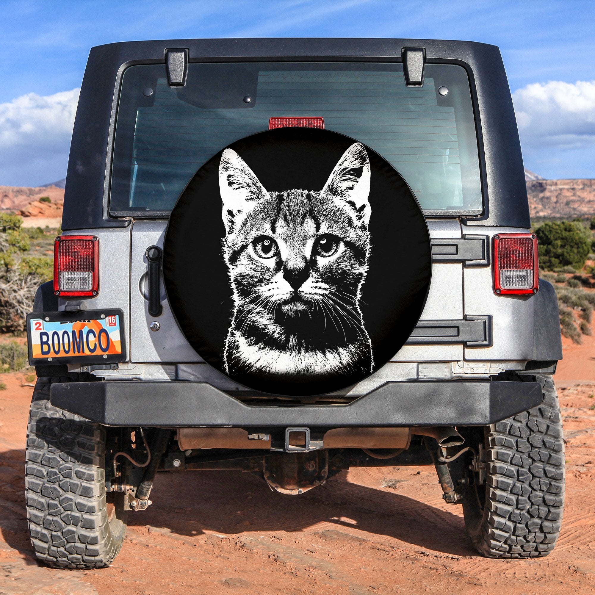 Cat Face Spare Tire Cover Gift For Campers Nearkii