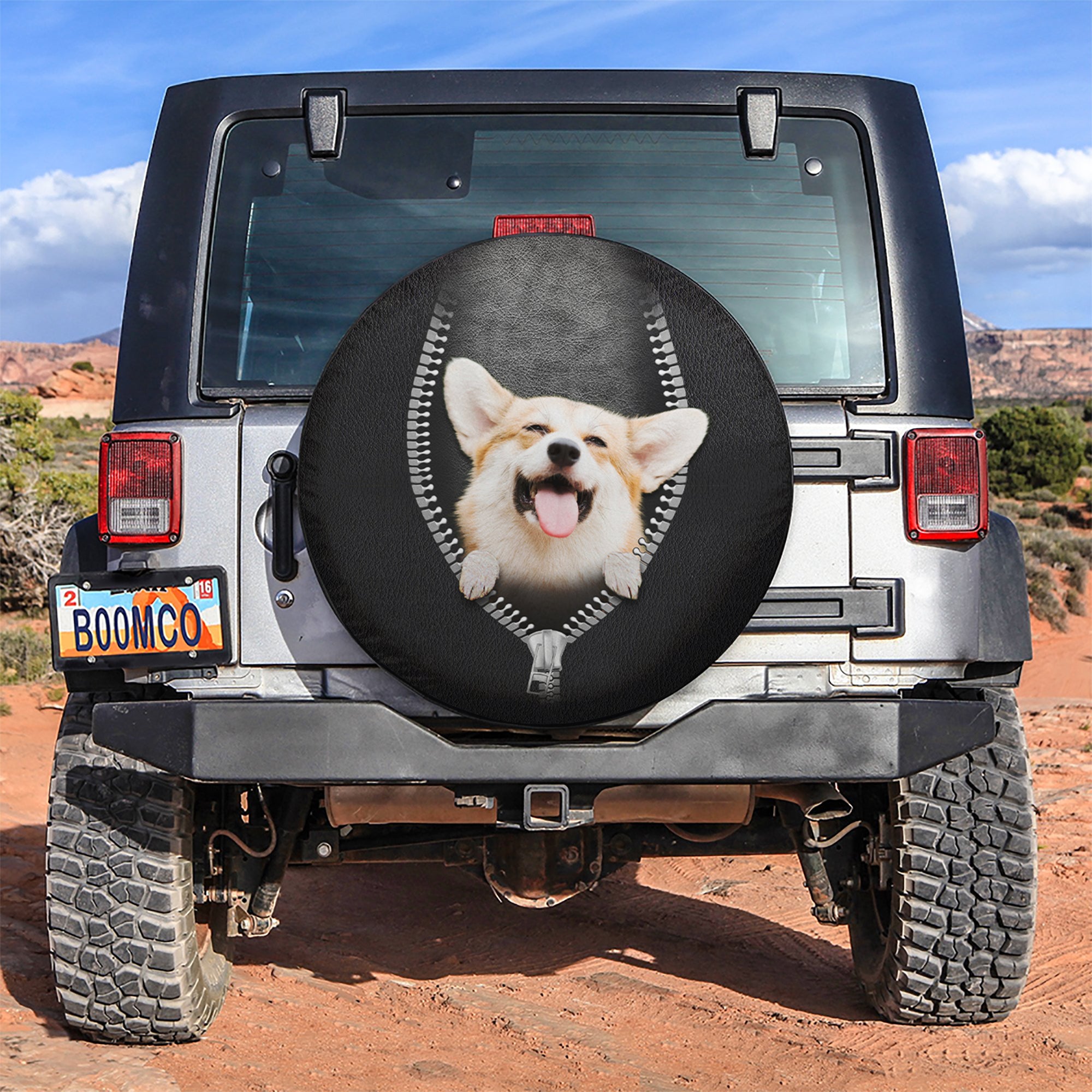 Corgi Zipper Car Spare Tire Covers Gift For Campers Nearkii