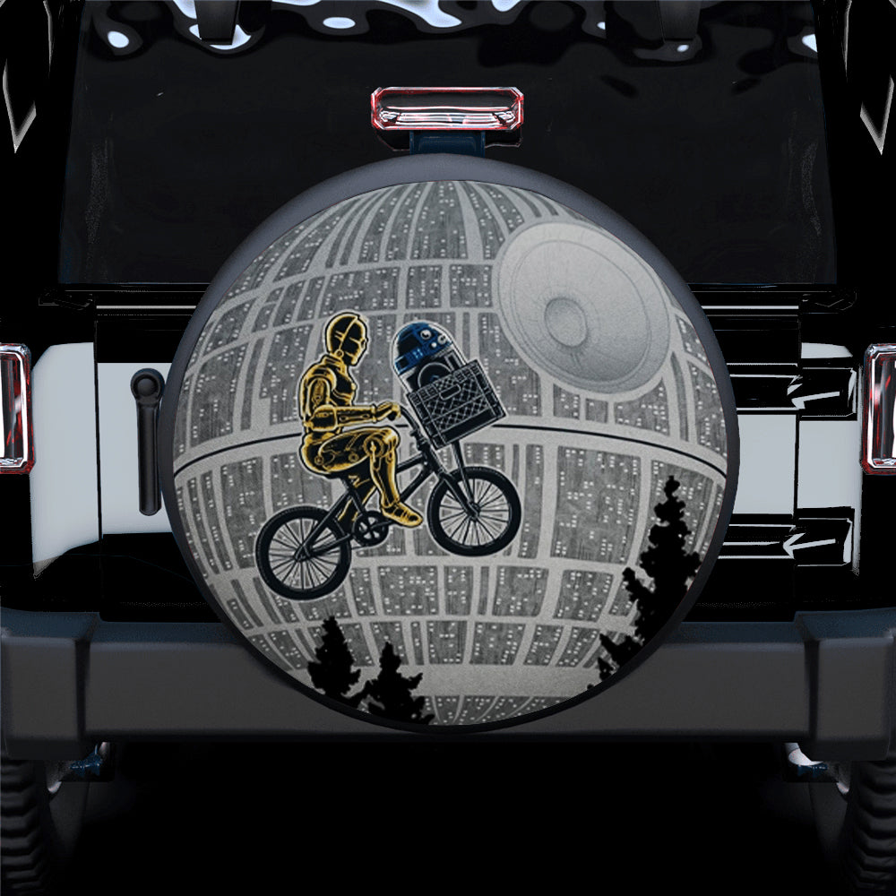 Death Star Moon Night Car Spare Tire Covers Gift For Campers Nearkii