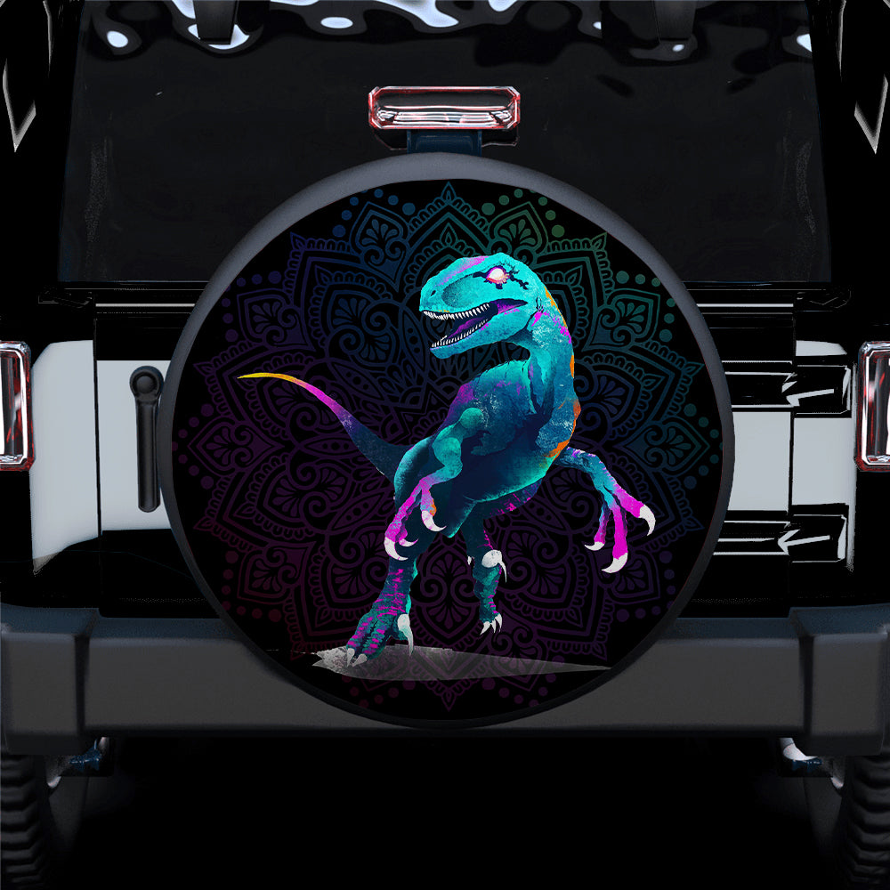 Dinosaur Mandala Car Spare Tire Covers Gift For Campers Nearkii