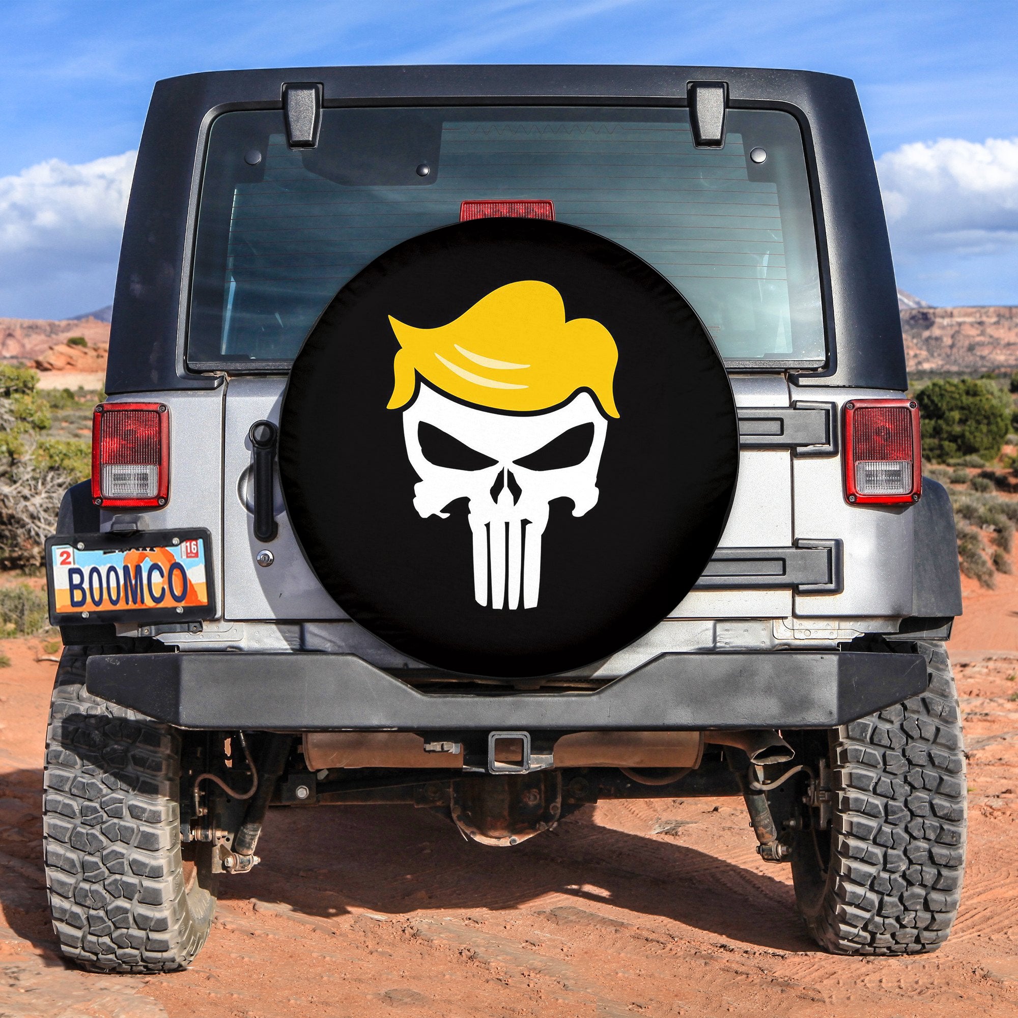 Funny Skull Spare Tire Cover Gift For Campers Nearkii