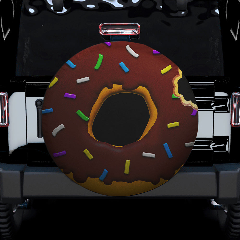 Donut Bite Chocolate Spare Tire Cover Gift For Campers Nearkii