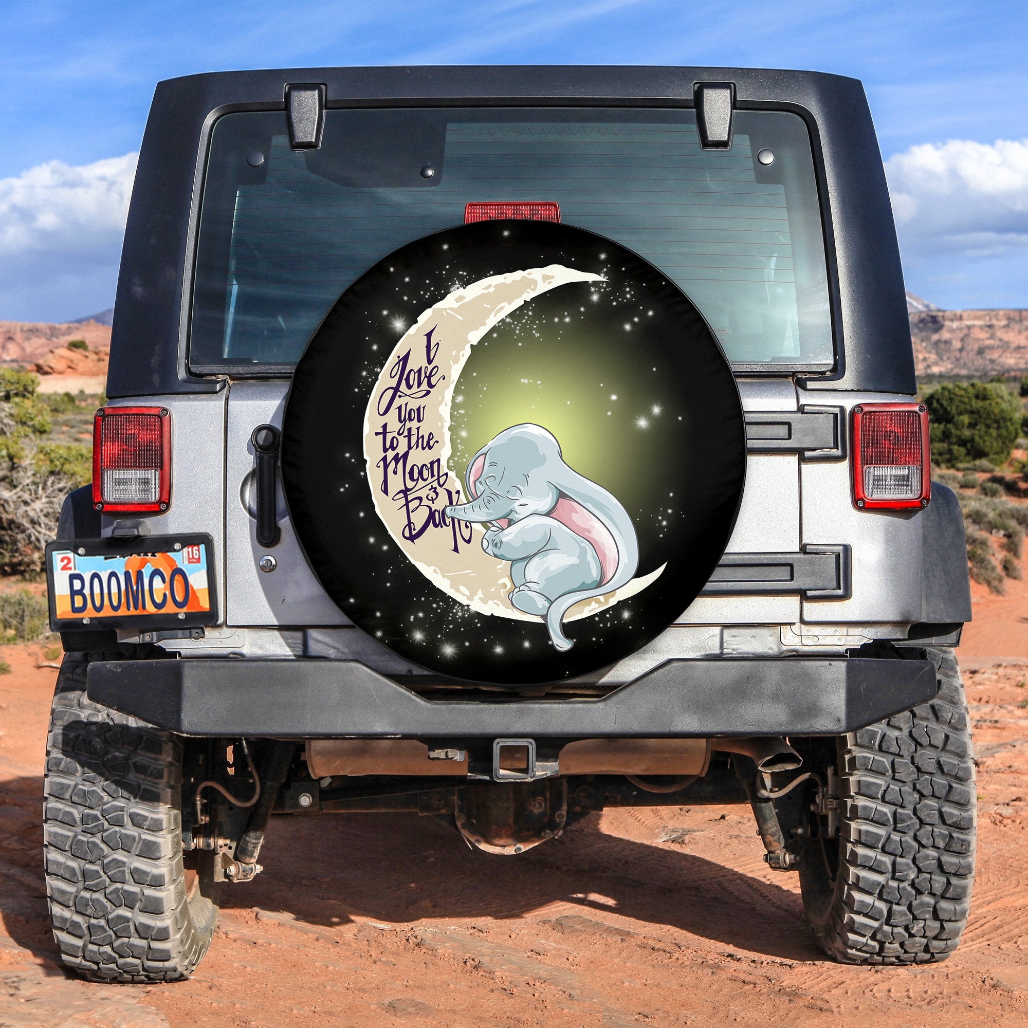 Elephant Moon Spare Tire Cover Gift For Campers Nearkii