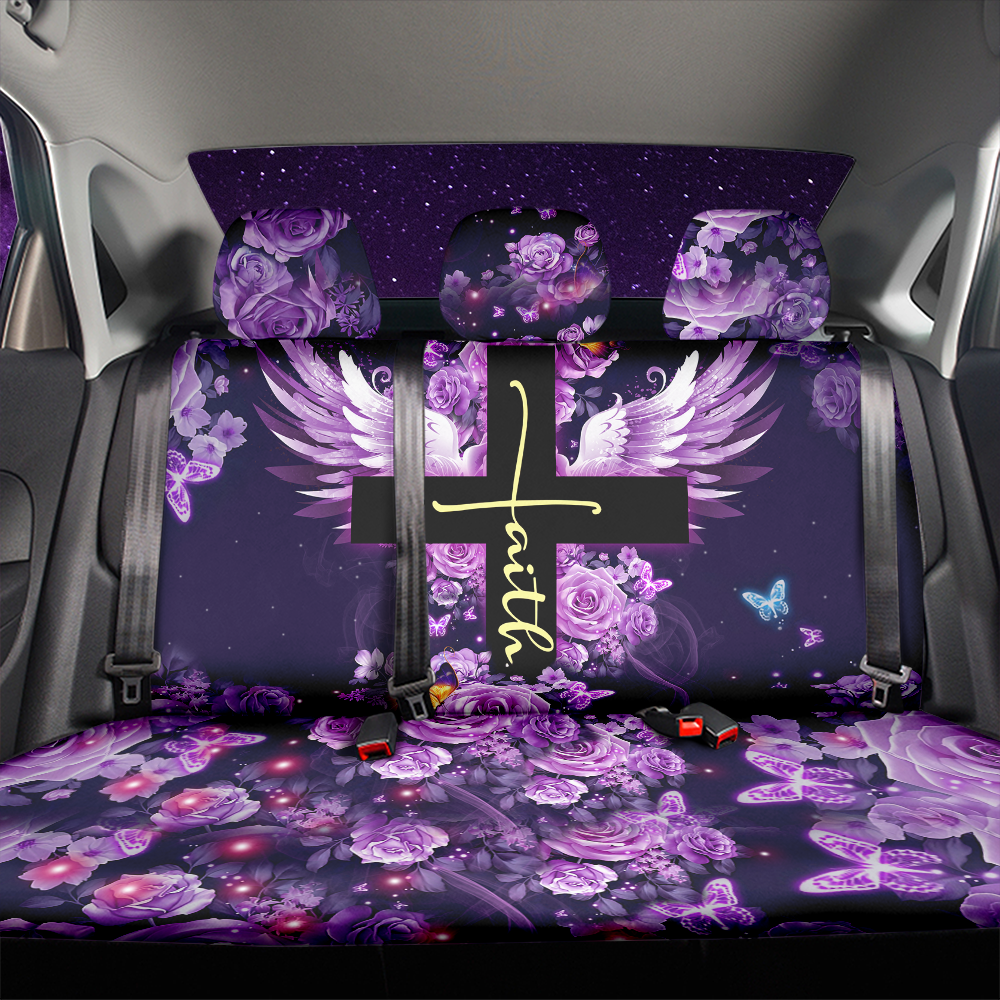 Faith Cross Car Back Seat Covers Decor Protectors Nearkii