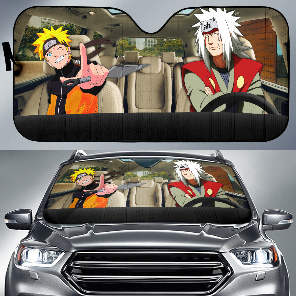 Jiraiya Naruto Anime Driving Car Auto Sunshades Nearkii