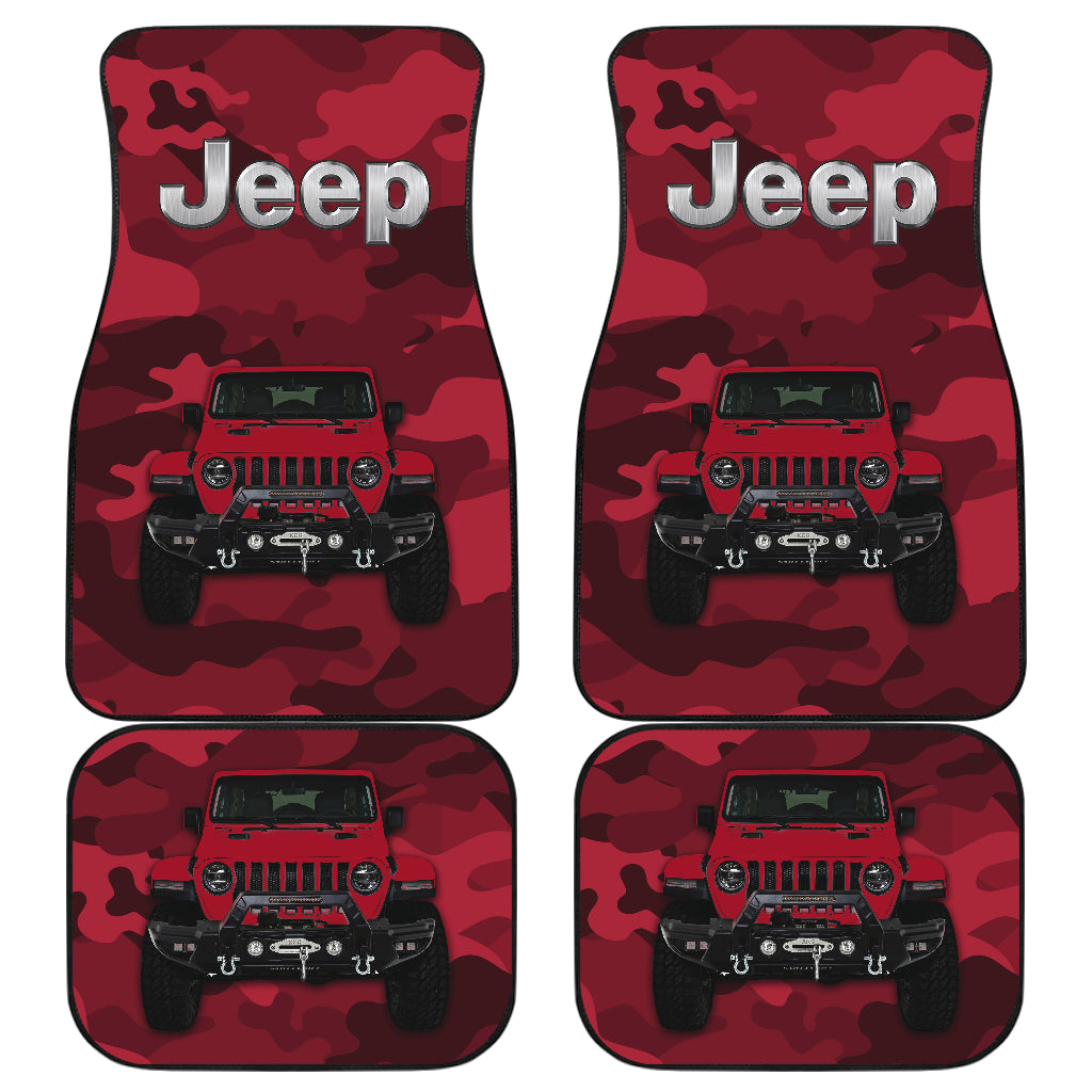 Red Jeep Camouflage Car Floor Mats Car Accessories Nearkii