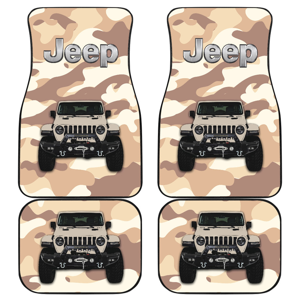 Cream White Jeep Camouflage Car Floor Mats Car Accessories Nearkii