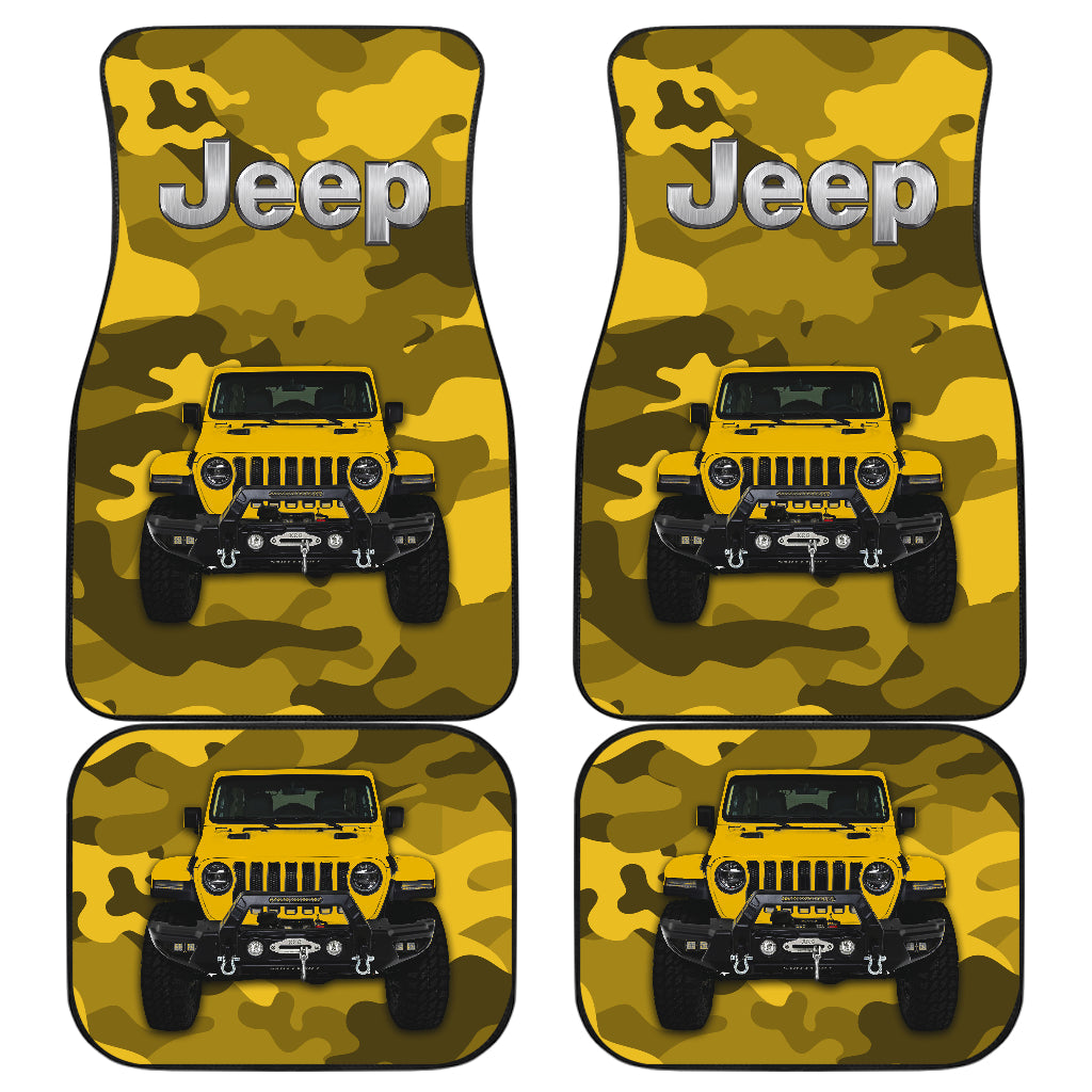 Yellow Jeep Camouflage Car Floor Mats Car Accessories Nearkii