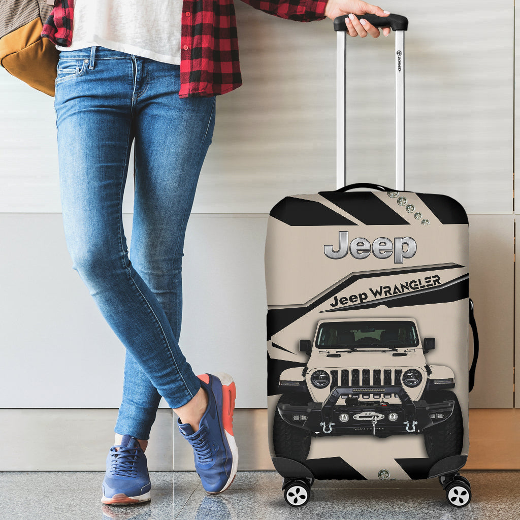 Cream White Jeep Luggage Cover Suitcase Protector Nearkii