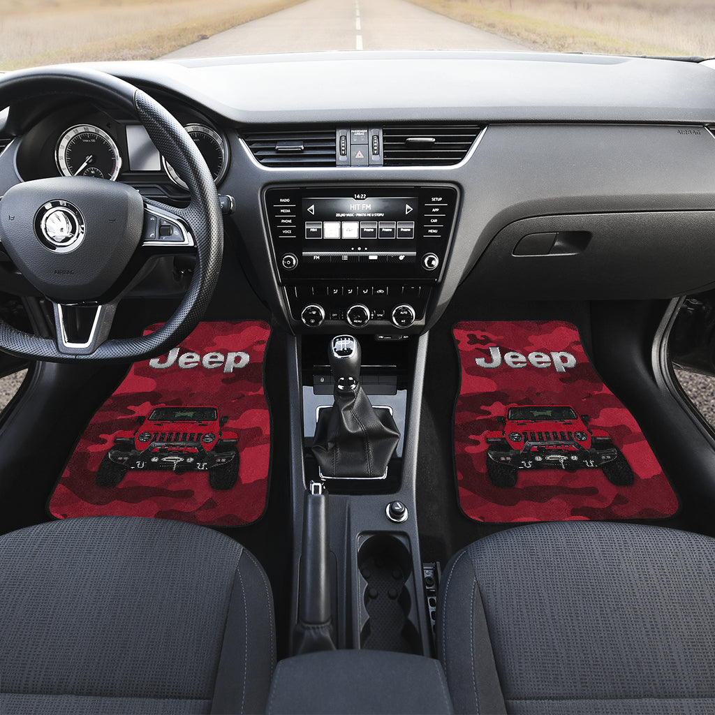 Red Jeep Camouflage Car Floor Mats Car Accessories Nearkii