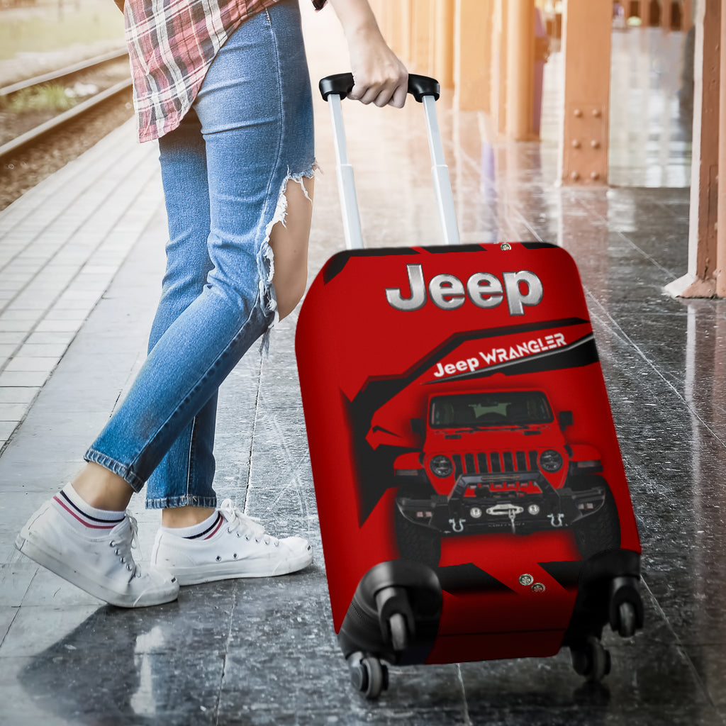 Red Jeep Luggage Cover Suitcase Protector Nearkii