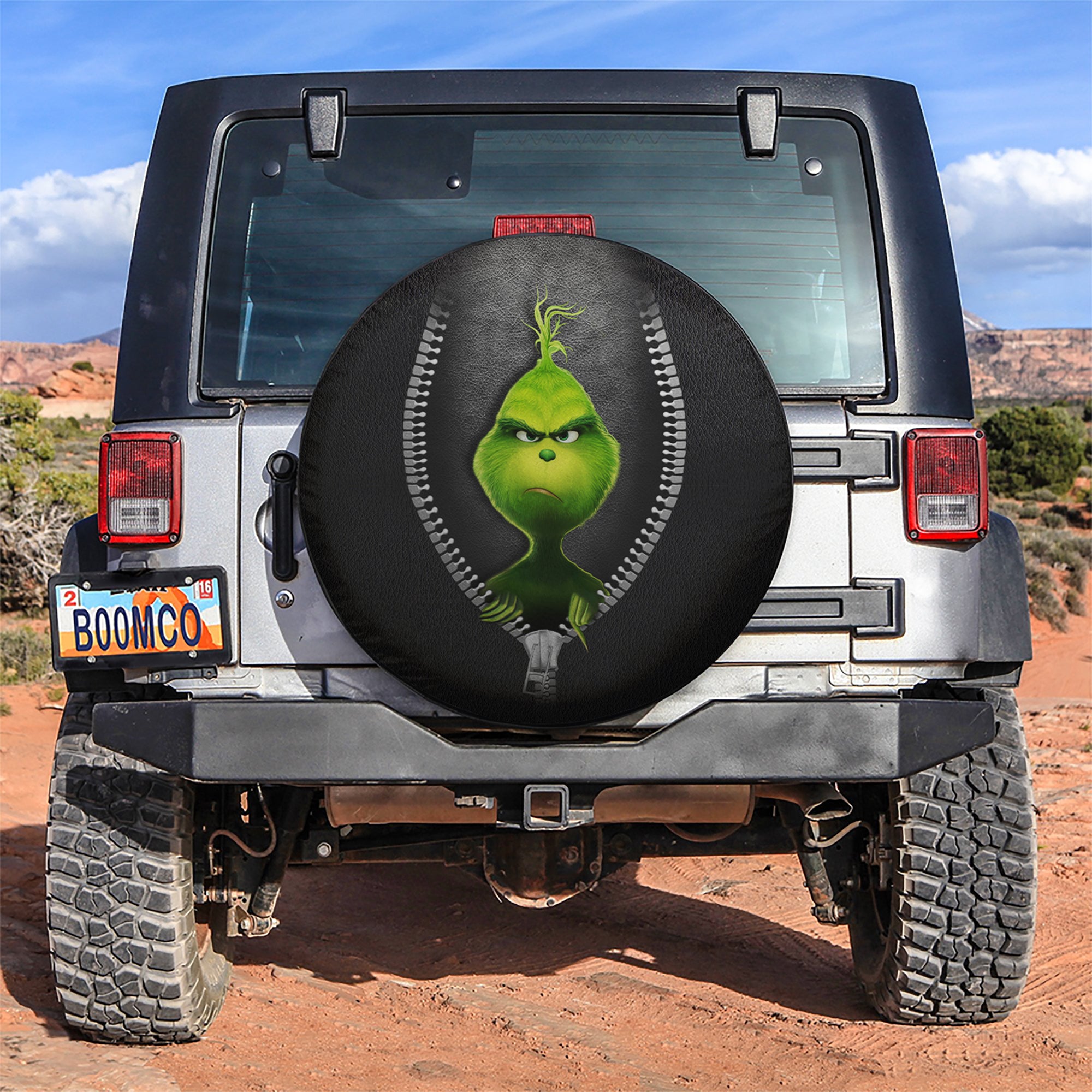 Grinch Zipper Car Spare Tire Gift For Campers Nearkii