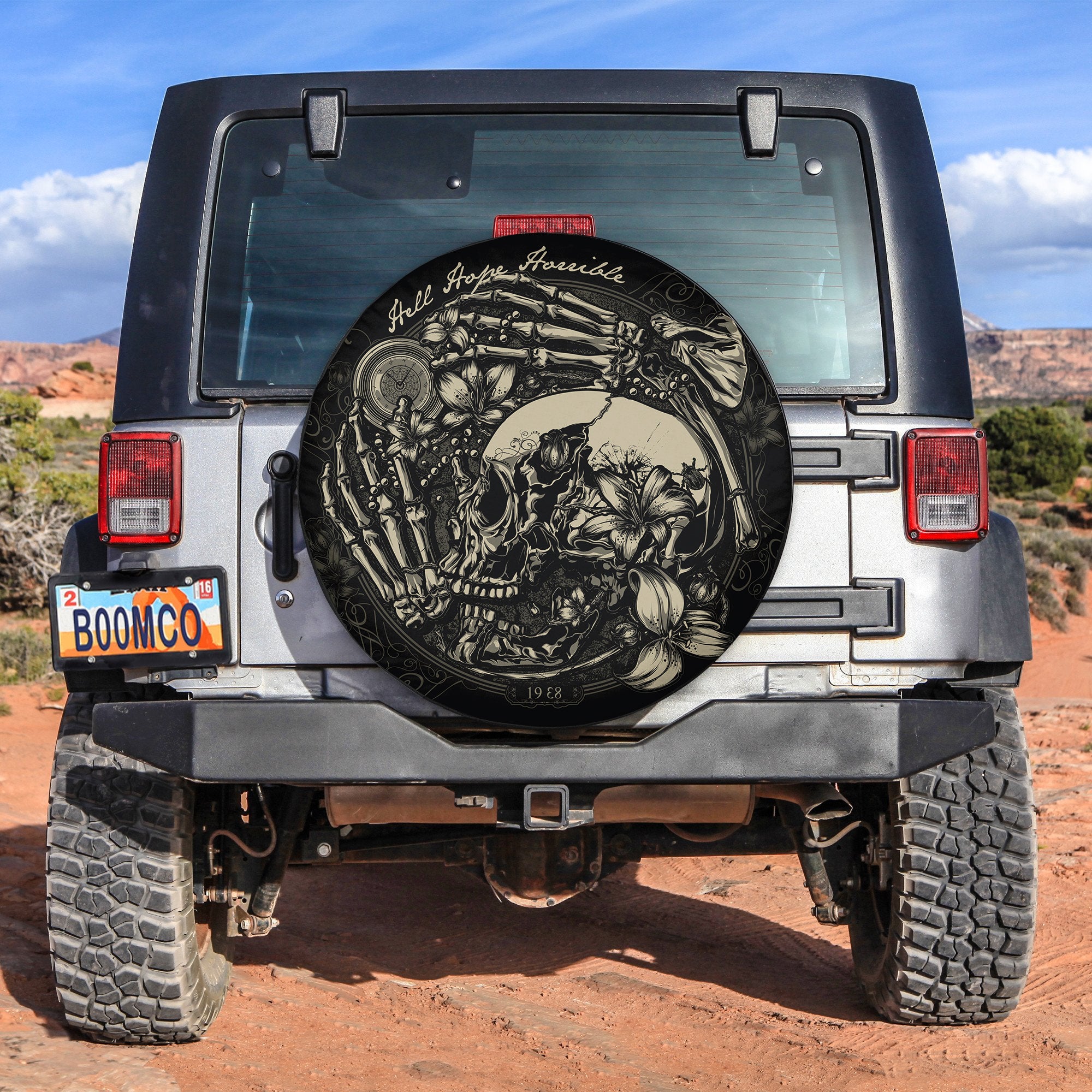 Hell Hope Skull Spare Tire Cover Gift For Campers Nearkii