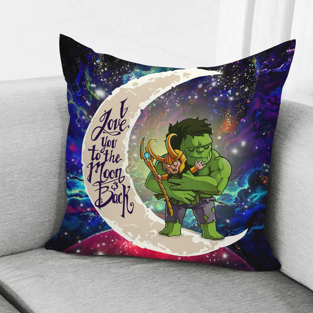 Hulk And Loki Love You To The Moon Galaxy Pillowcase Room Decor Nearkii