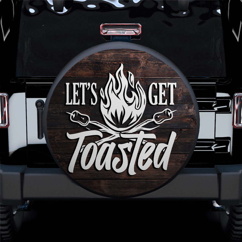 Let Get Toasted Wood Style Car Spare Tire Covers Gift For Campers Nearkii