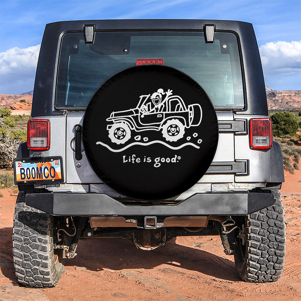 Life Is Good Jeep Car Spare Tire Covers Gift For Campers Nearkii