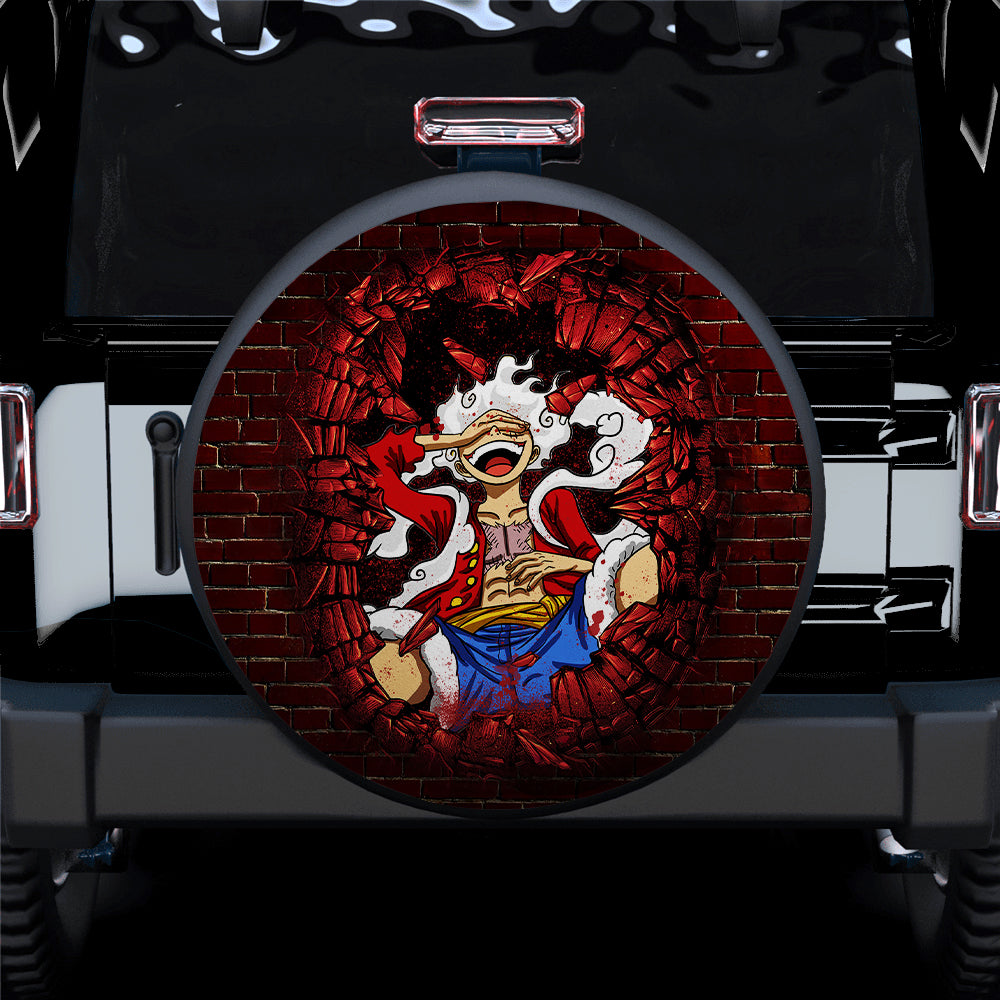 Luffy Gear 5 Anime Jeep Car Spare Tire Covers Gift For Campers Nearkii
