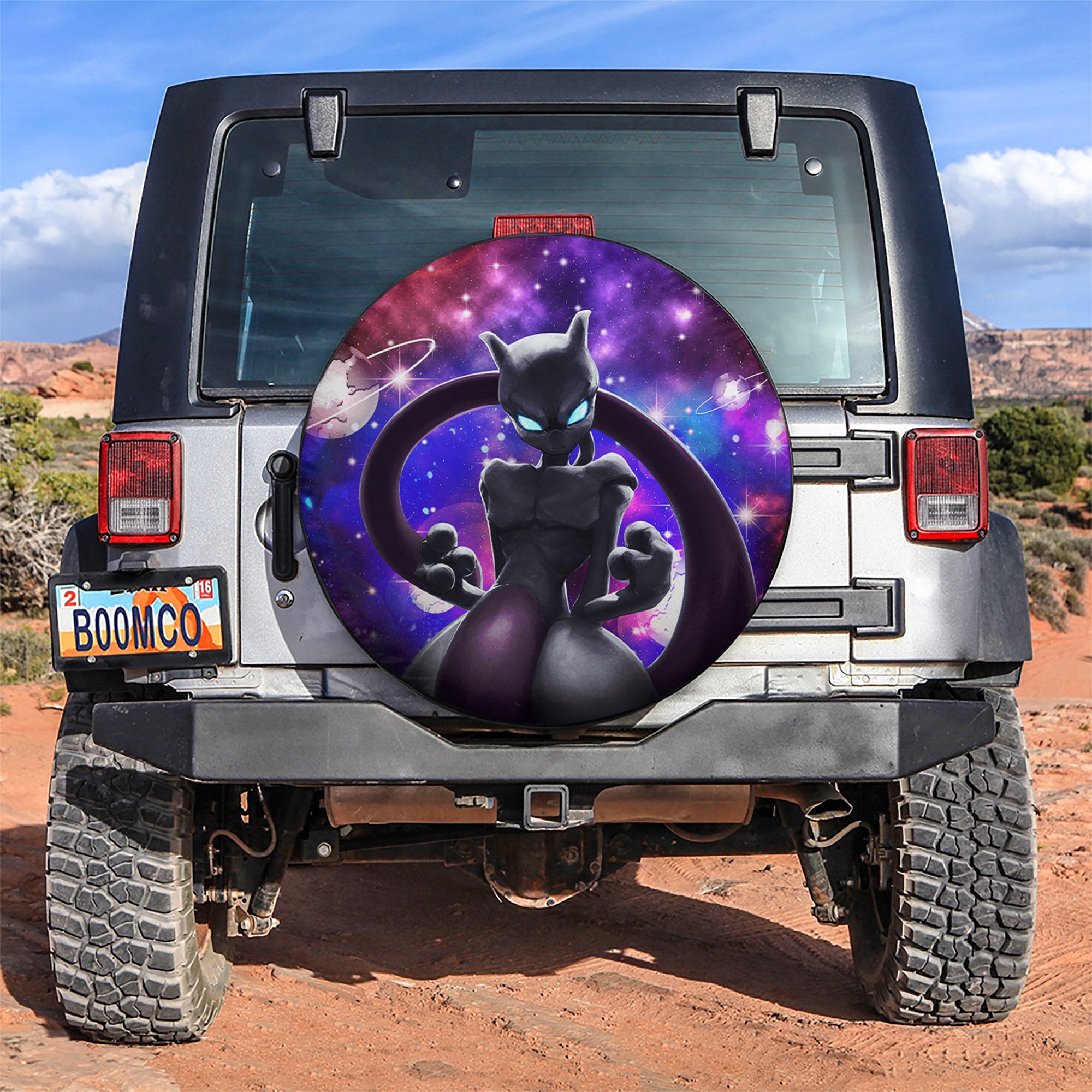 Mewtwo Galaxy Pokemon Car Spare Tire Covers Gift For Campers Nearkii