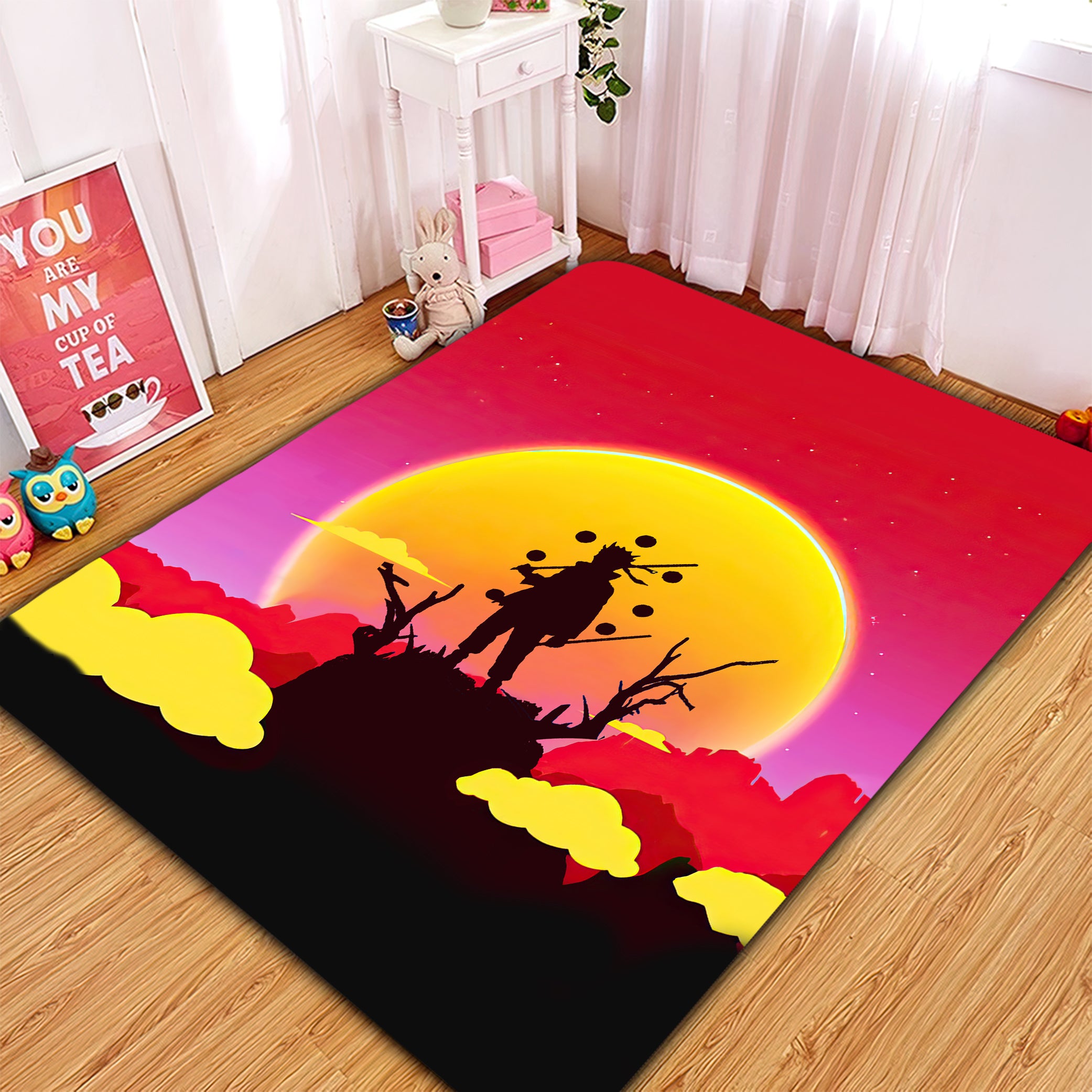 Naruto Sunset Rug Carpet Rug Home Room Decor Nearkii