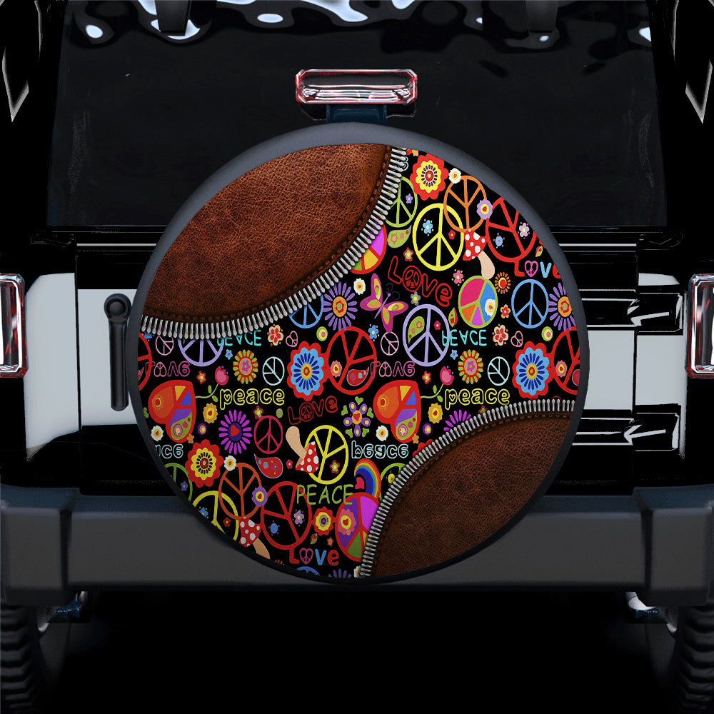 Peace Hippie Car Spare Tire Covers Gift For Campers Nearkii