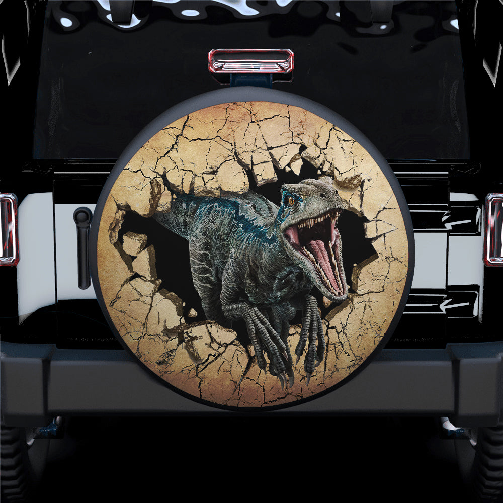 Dinosaur Appears, Raptor Car Spare Tire Cover Gift For Campers Nearkii