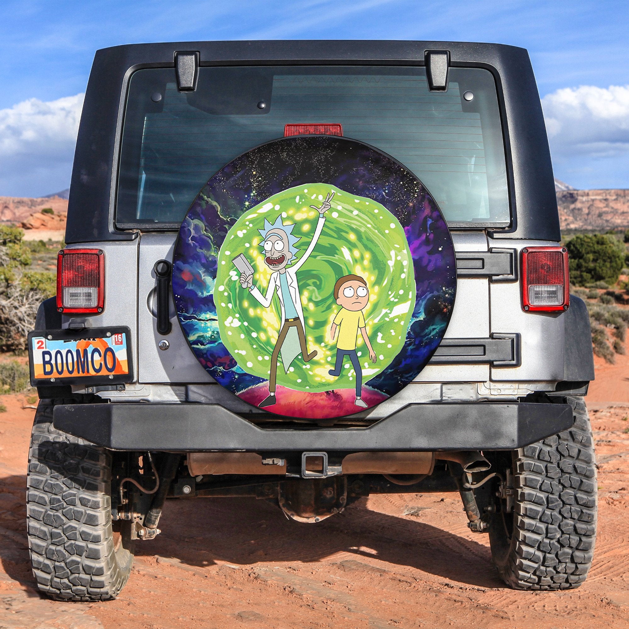 Rick Morty Funny Spare Tire Covers Gift For Campers Nearkii