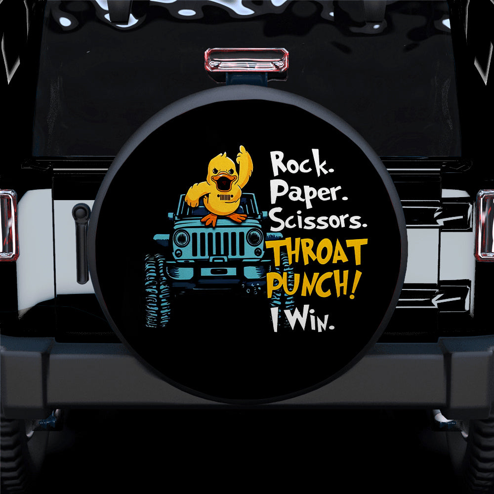 Rock Paper Scissors Cute Duck Car Spare Tire Covers Gift For Campers Nearkii