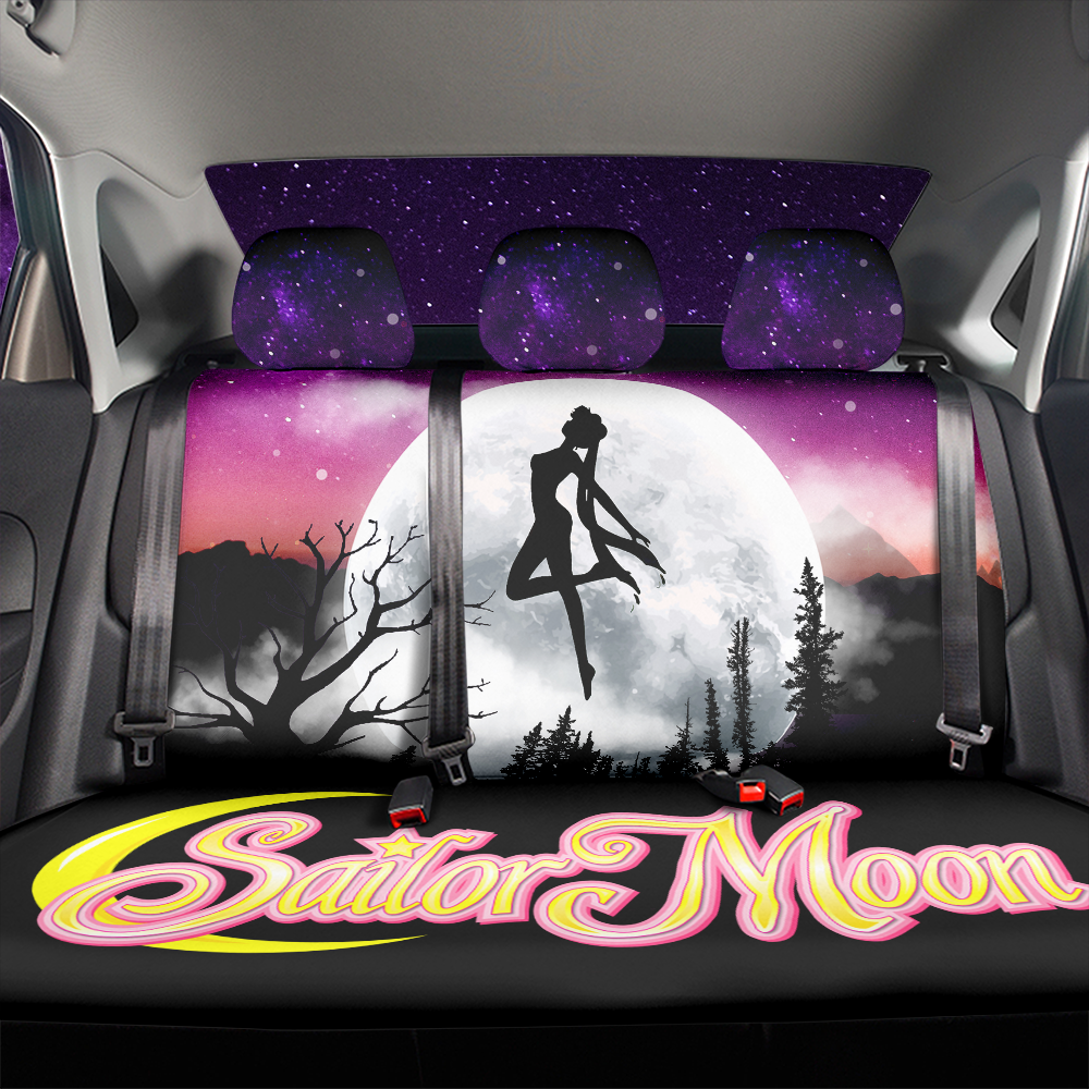 Sailor Moon Night Car Back Seat Covers Decor Protectors Nearkii