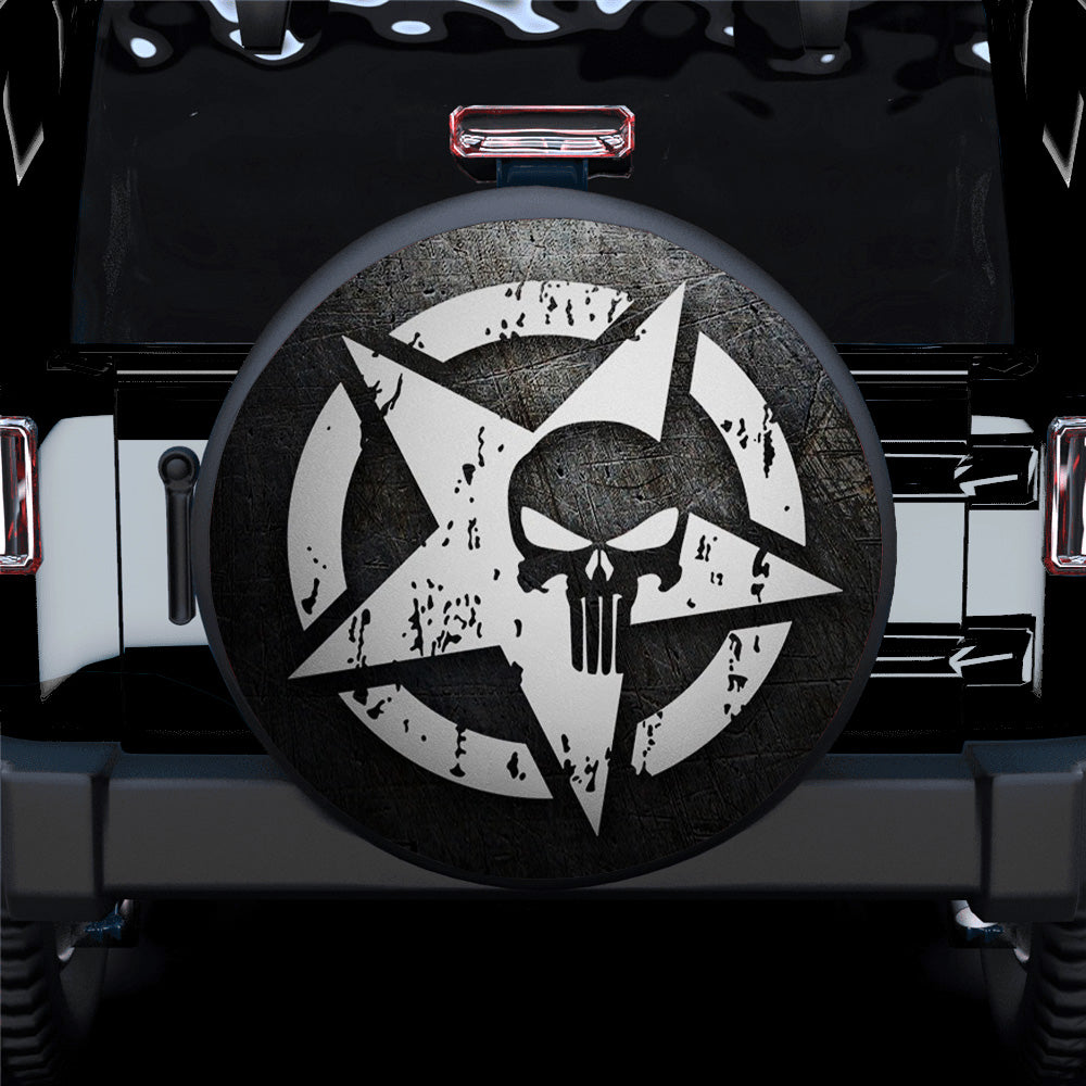 Skull Star Symbol 2 Car Spare Tire Covers Gift For Campers Nearkii